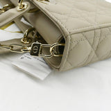 Christian Dior Lady D-Joy Medium Cannage Lambskin Chain Shoulder Bag Sand