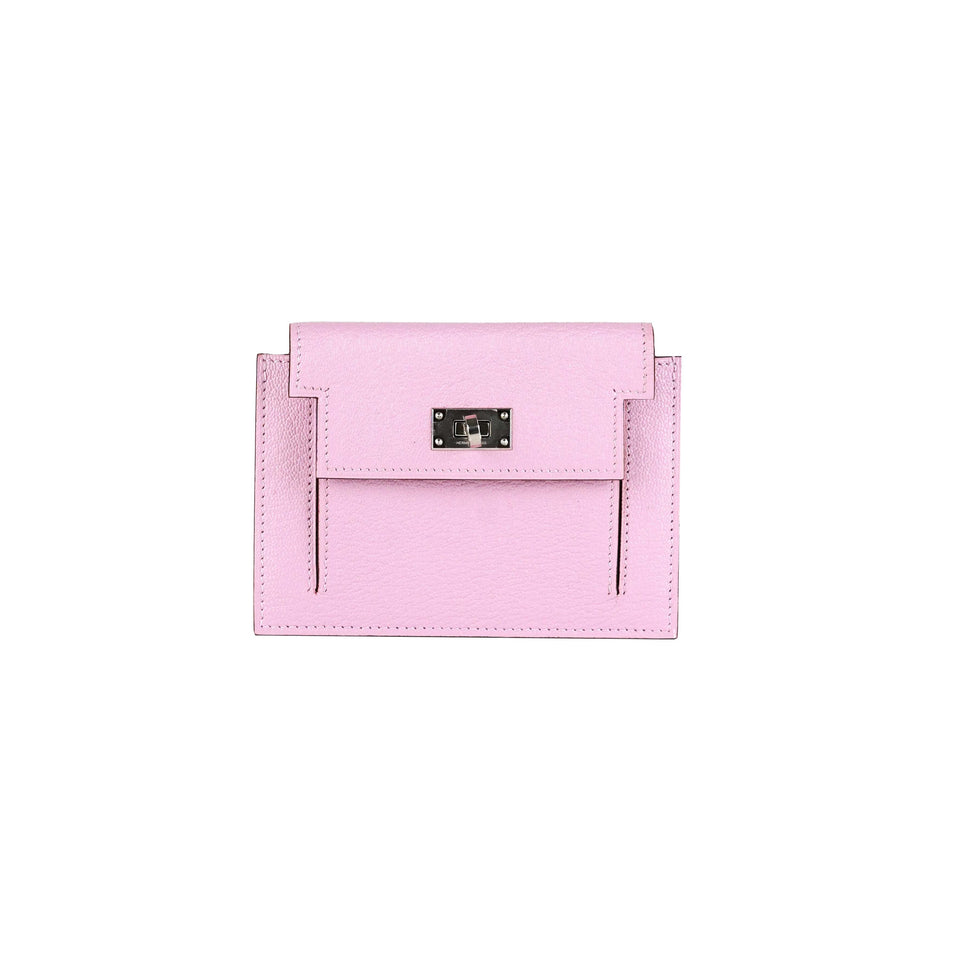 Hermes Kelly Compact Wallet Mauve Sylvestre