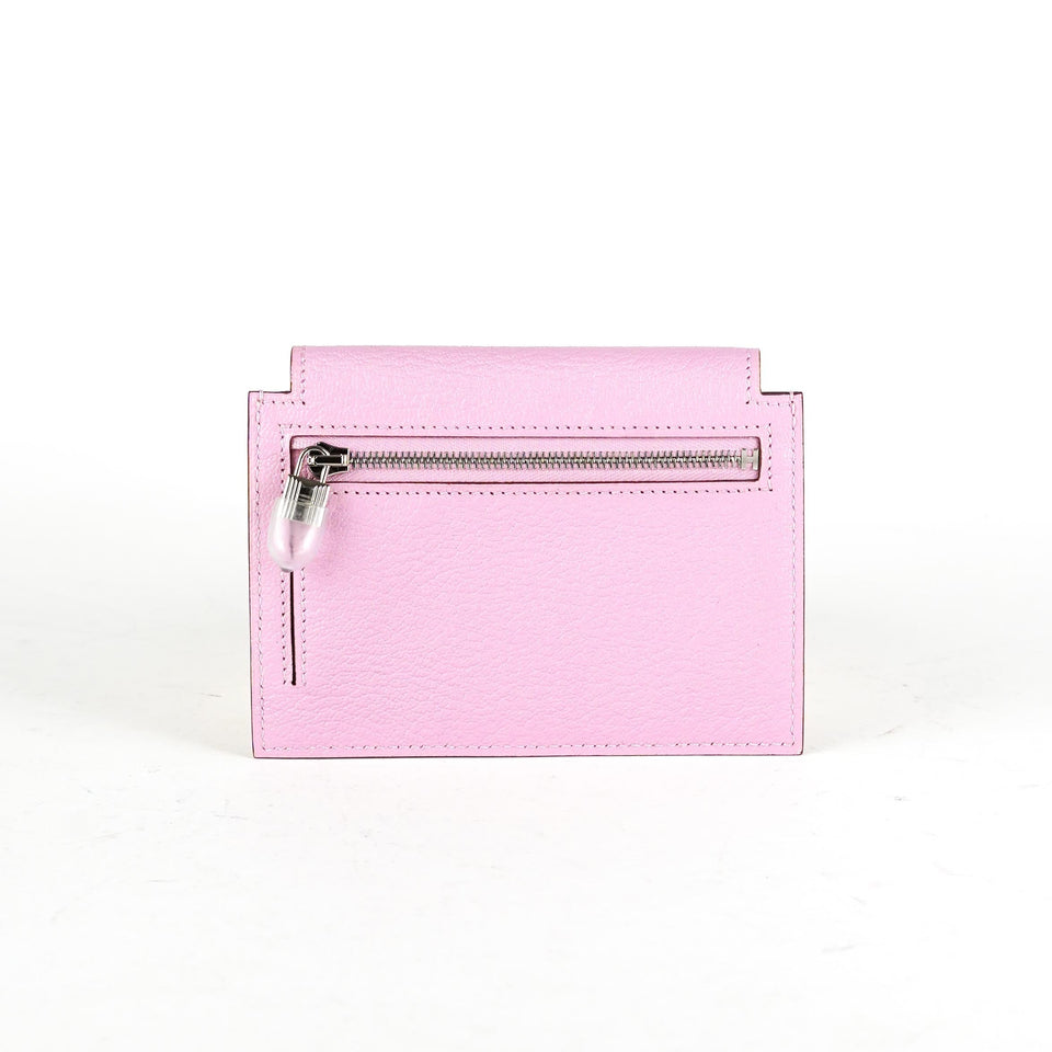 Hermes Kelly Compact Wallet Mauve Sylvestre