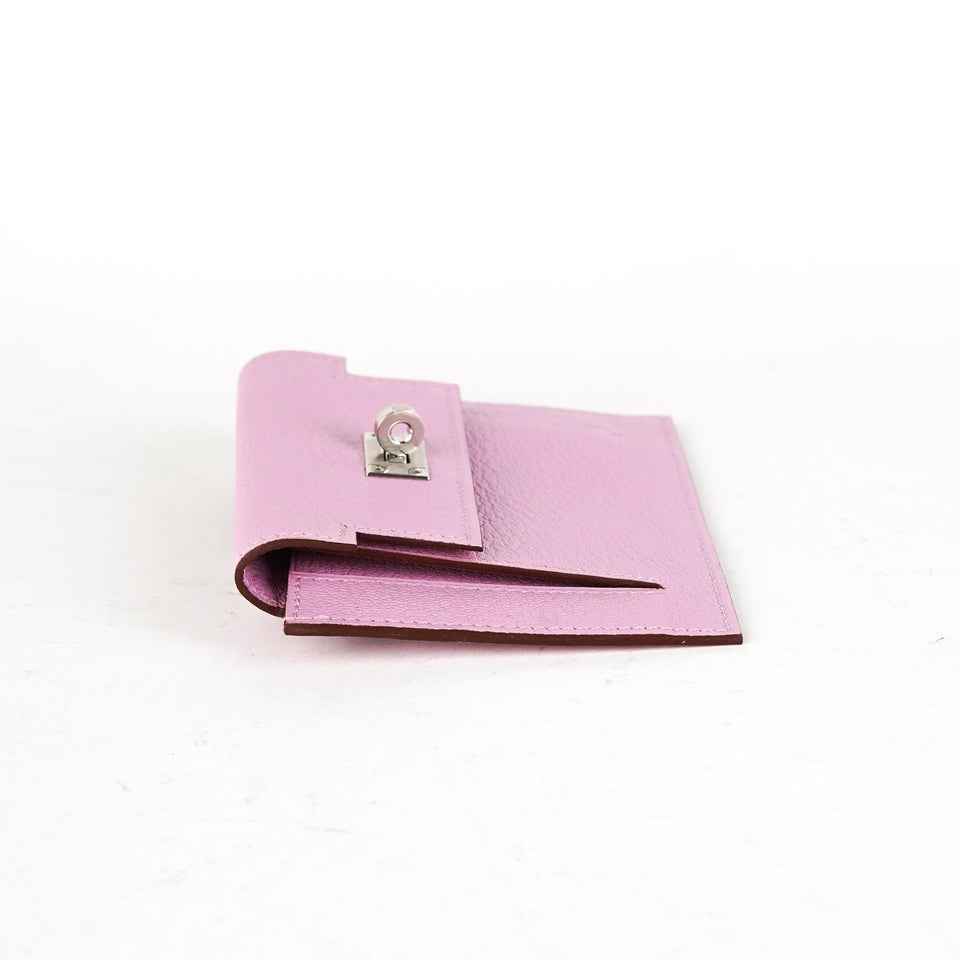 Hermes Kelly Compact Wallet Mauve Sylvestre