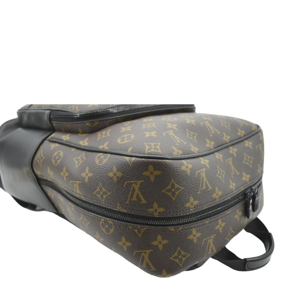 Louis Vuitton Dean Monogram Macassar Canvas Backpack Bag Black