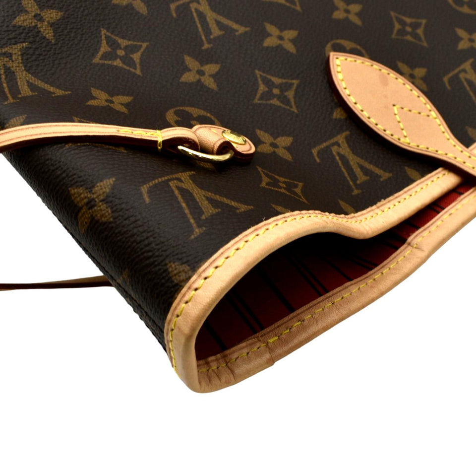 Louis Vuitton Neverfull MM Monogram Canvas Tote Bag Brown