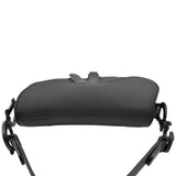 Christian Dior Saddle Calfskin Leather Satchel Bag Black