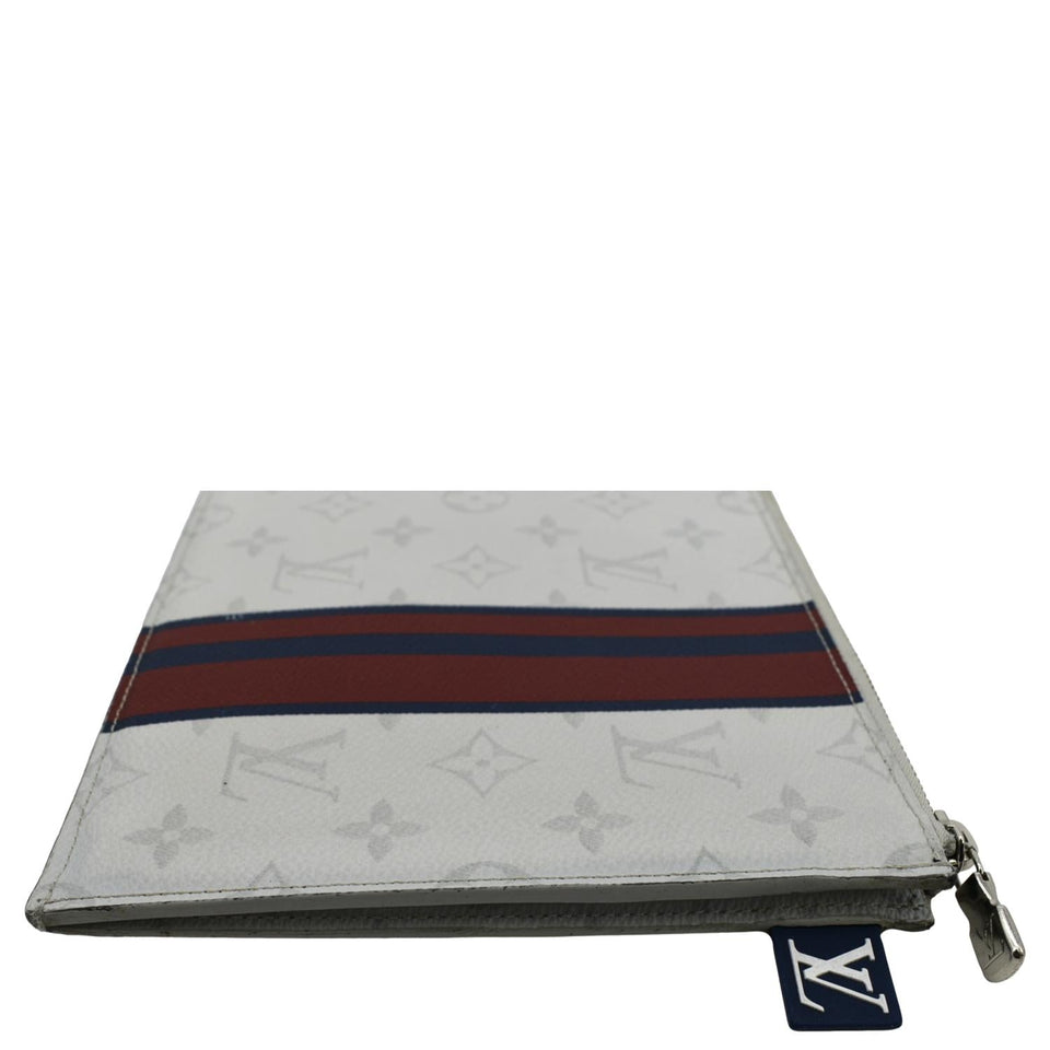 Louis Vuitton Pochette Jour Monogram Leather Pouch Clutch Bag Antarctica