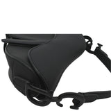 Christian Dior Saddle Calfskin Leather Satchel Bag Black