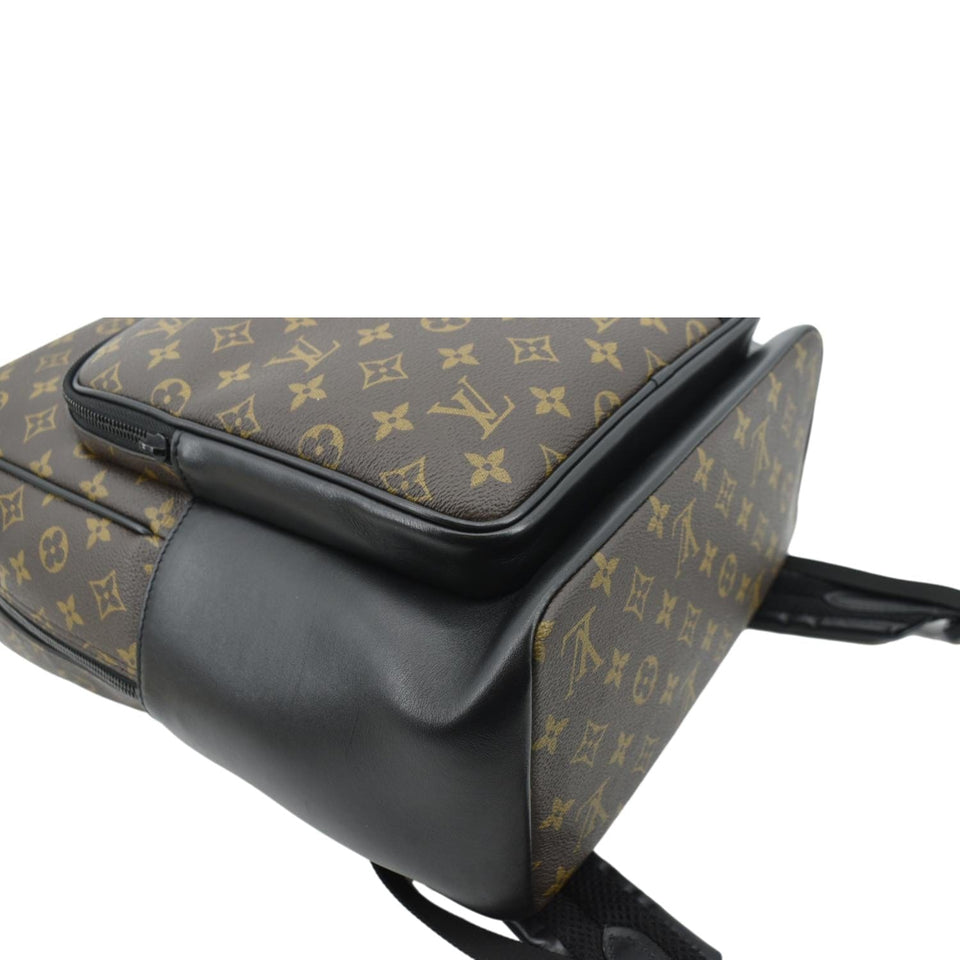 Louis Vuitton Dean Monogram Macassar Canvas Backpack Bag Black