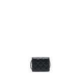 Chanel  Holder With Chain Black Caviar