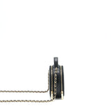 Chanel 22C Top Handle Round Vanity Black With Chain Caviar L
