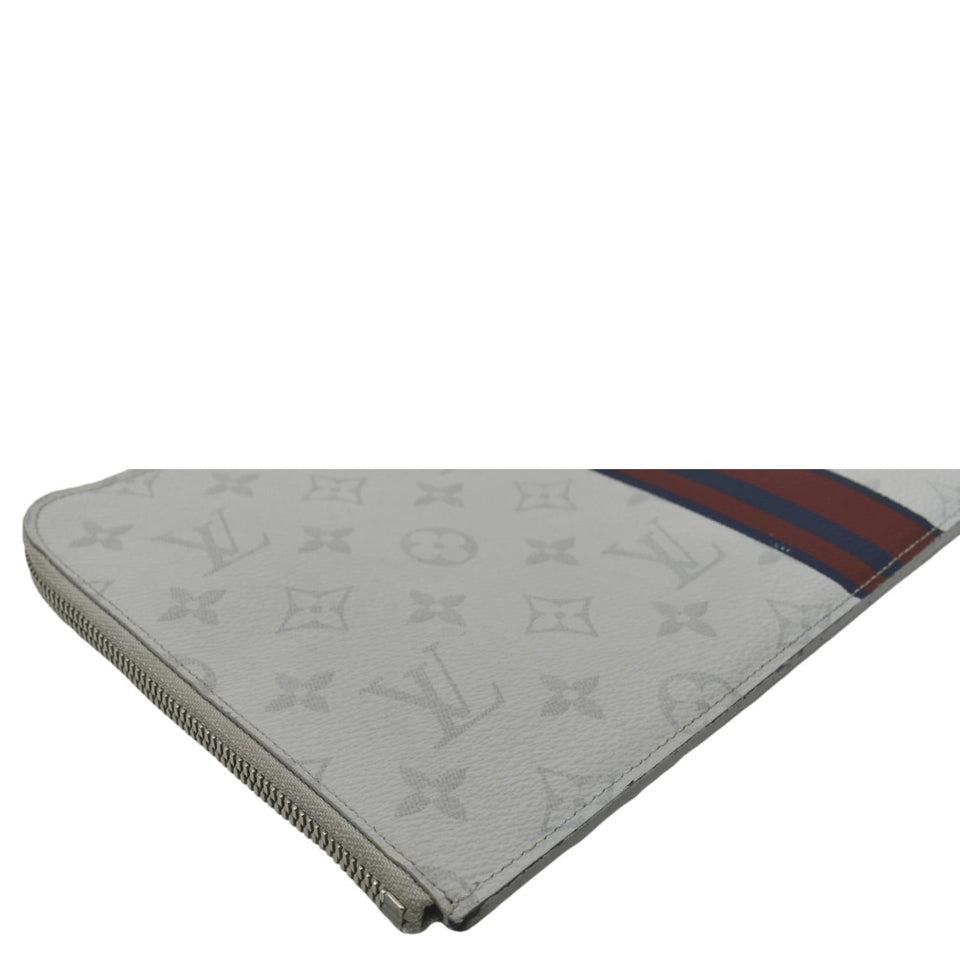 Louis Vuitton Pochette Jour Monogram Leather Pouch Clutch Bag Antarctica