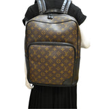 Louis Vuitton Dean Monogram Macassar Canvas Backpack Bag Black