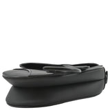 Christian Dior Saddle Calfskin Leather Satchel Bag Black