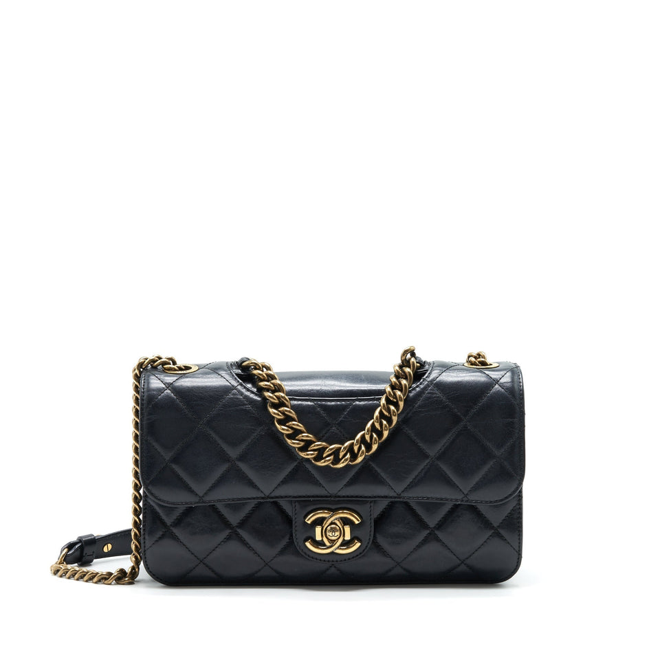 Chanel Perfect Edge Flap Bag With Calfskin Ruthenium