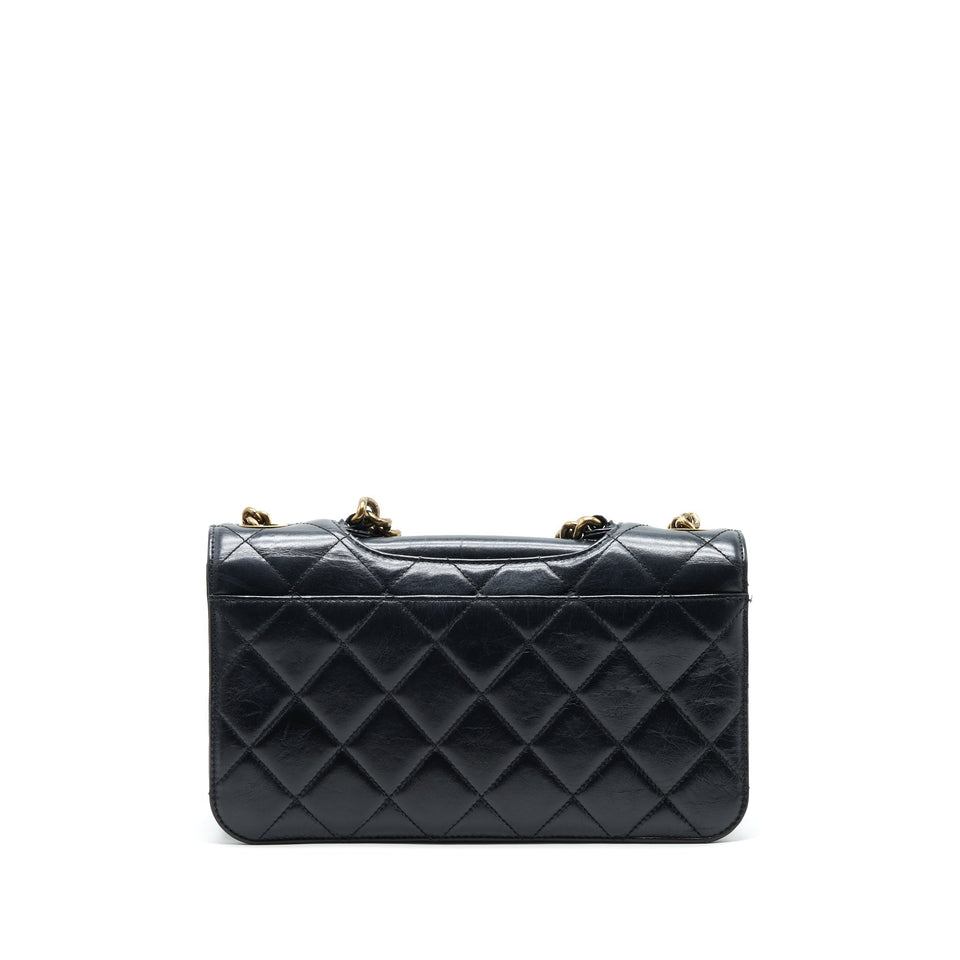 Chanel Perfect Edge Flap Bag With Calfskin Ruthenium