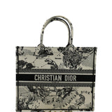 Christian Dior Book Zodiac Embroidery Canvas Tote Bag Latte