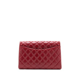 Chanel Classic Timeless Flap Clutch with Chain Caviar Red