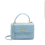 Chanel Trendy CC Flap Bag Light Blue Lambskin L