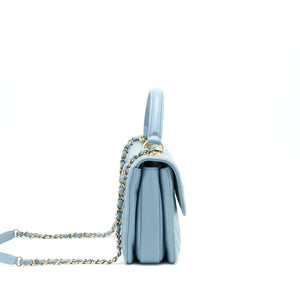 Chanel Trendy CC Flap Bag Light Blue Lambskin L