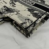 Christian Dior Book Zodiac Embroidery Canvas Tote Bag Latte
