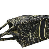 Christian Dior Large Book Oblique Embroidered Canvas Tote Bag Multicolor