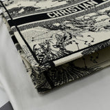 Christian Dior Book Zodiac Embroidery Canvas Tote Bag Latte