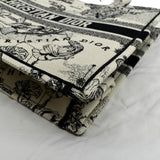 Christian Dior Book Zodiac Embroidery Canvas Tote Bag Latte