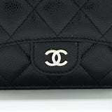 Chanel  Holder With Chain Black Caviar