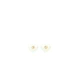 Chanel Heart CC Logo Earrings Light Gold Tone