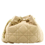 Christian Dior Ammi Macrocannage Lambskin Shoulder Bag Sand Rose