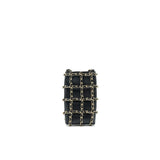Chanel Gold Clutch O Chain Phone Holder black