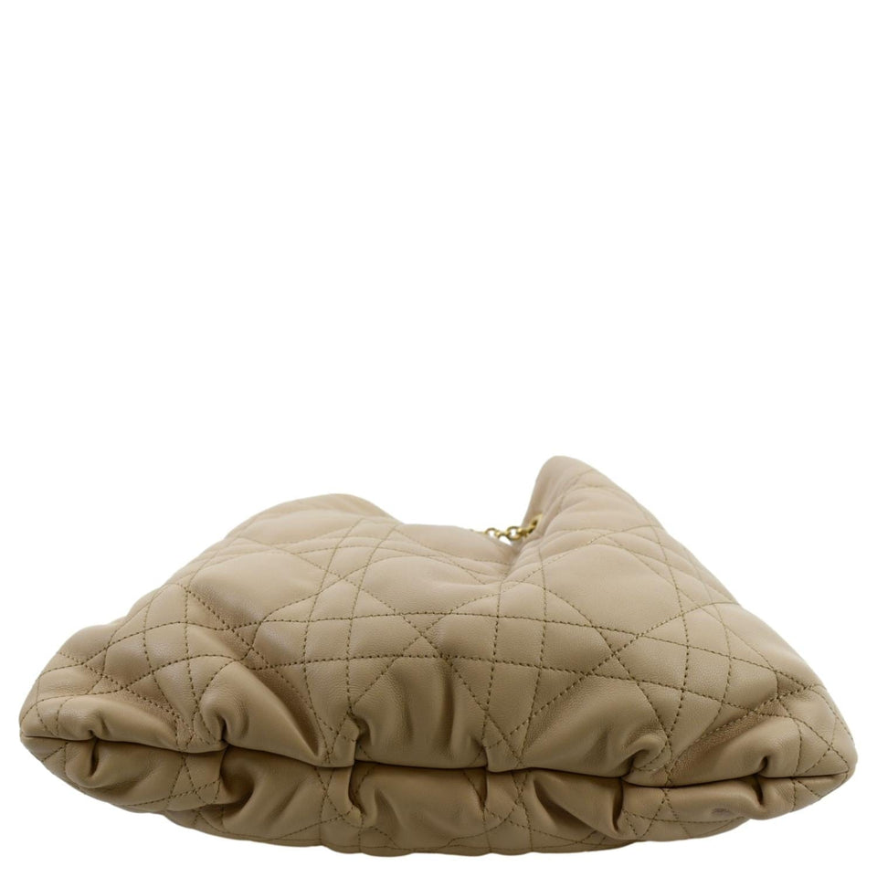 Christian Dior Ammi Macrocannage Lambskin Shoulder Bag Sand Rose