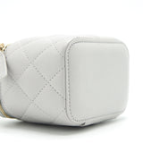 Chanel 21A Small handle Vanity with Chain Grey with