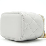 Chanel 21A Small handle Vanity with Chain Grey with