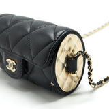Chanel 21A Lipstick Mini Bag with Chain BLACK