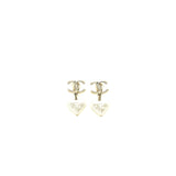 Chanel 22C CC Logo Heart Drop Earring Light Gold Tone