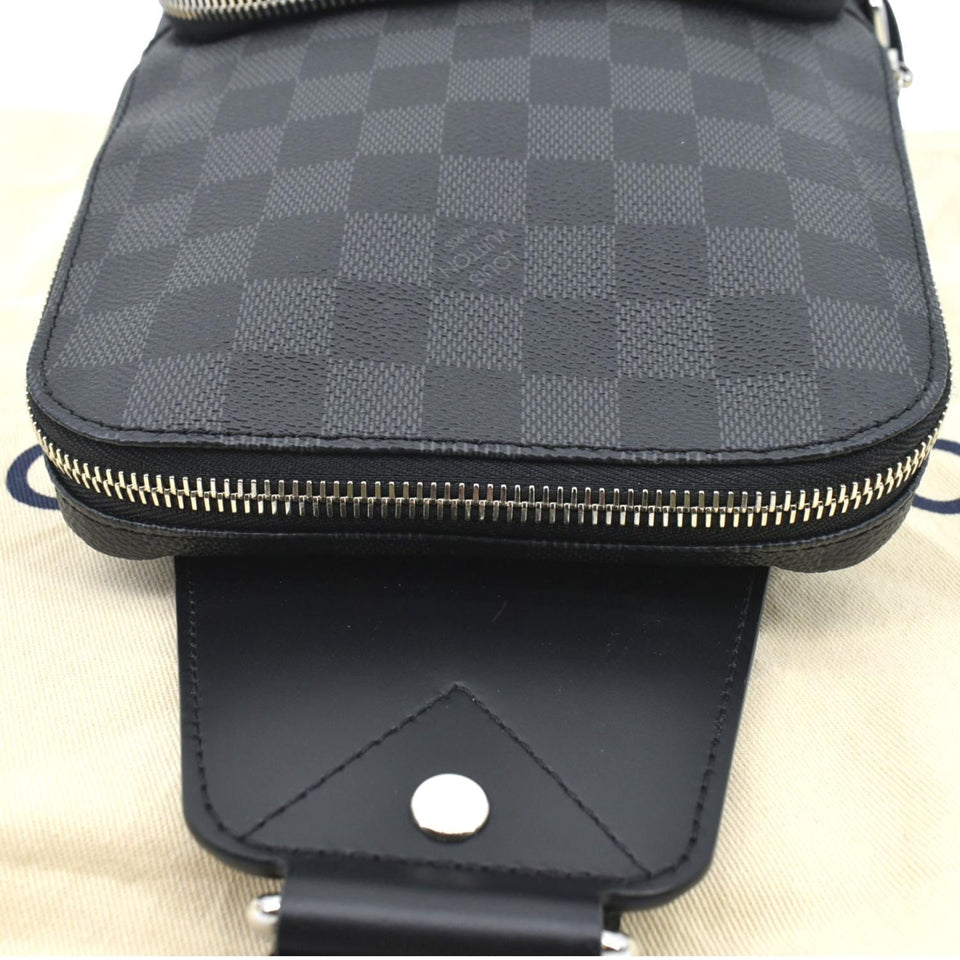 Louis Vuitton Avenue Sling Damier Graphite Backpack Bag Black