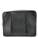Louis Vuitton Damier Graphite Canvas Briefcase Backpack Bag Black