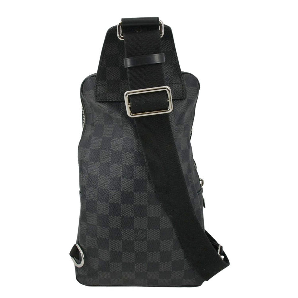 Louis Vuitton Avenue Sling Damier Graphite Backpack Bag Black