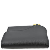 Christian Dior Saddle Grained Calfskin Leather Wallet Black