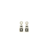 Chanel Perfume Bottle CC Logo Earrings Crystal/Pearl Black Light Gold Tone