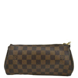 Louis Vuitton Eva Pochette Damier Ebene Clutch Crossbody Bag Brown