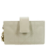 Christian Dior 5 Gusset Patent Leather  Holder Cream