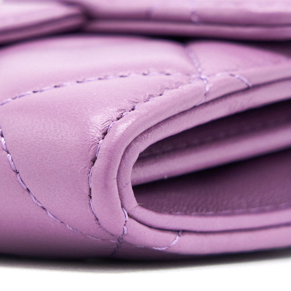 Chanel Clutch On Chain Lambskin Purple