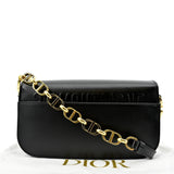 Christian Dior Montaigne Avenue Leather Shoulder Bag Black