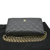 Chanel Boy Woc Caviar Leather Wallet On Chain Clutch Bag Black