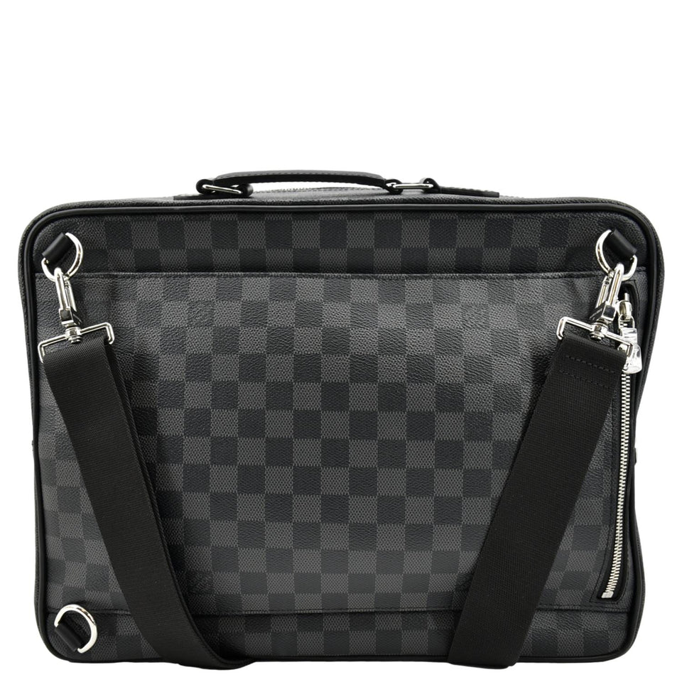 Louis Vuitton Damier Graphite Canvas Briefcase Backpack Bag Black
