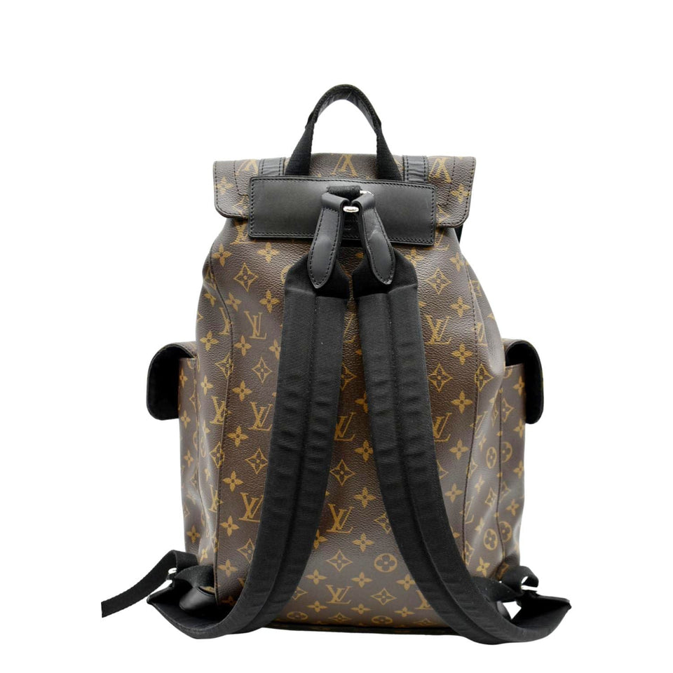 Louis Vuitton Christopher Monogram Macassar Canvas Backpack Bag Brown