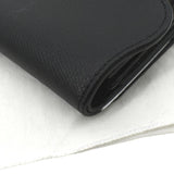 Christian Dior Saddle Grained Calfskin Leather Wallet Black
