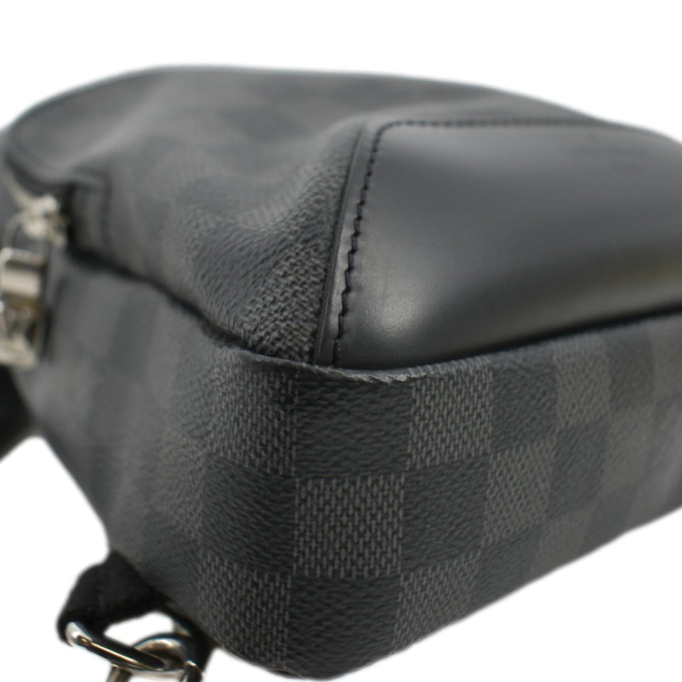 Louis Vuitton Avenue Sling Damier Graphite Backpack Bag Black