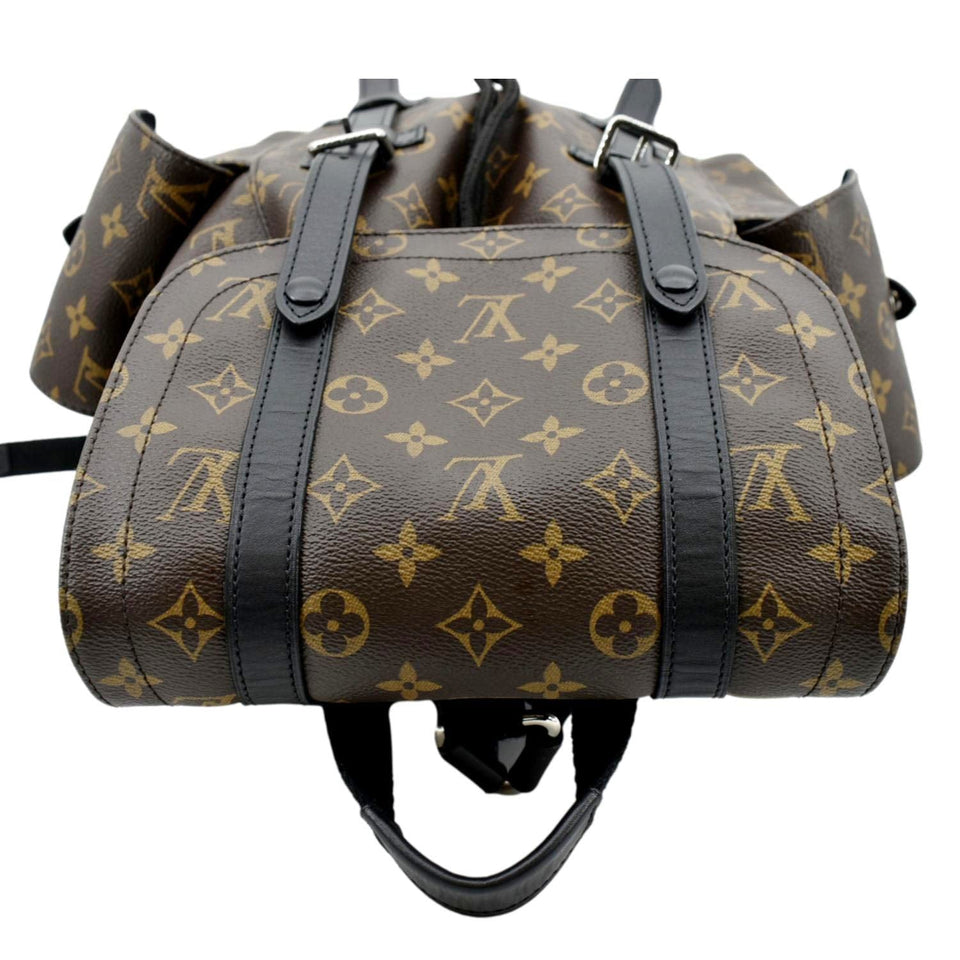 Louis Vuitton Christopher Monogram Macassar Canvas Backpack Bag Brown