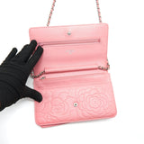 Chanel Camelia Wallet on chain Pink
